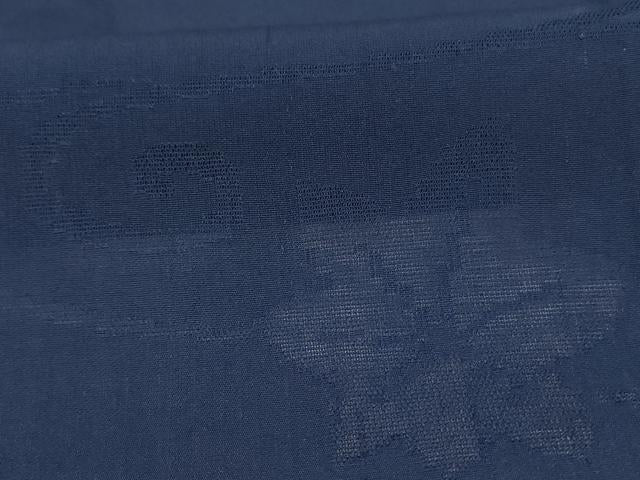平和屋着物*夏物 色無地 流水楓紋紗 留紺色 正絹 逸品 AABH9483jd