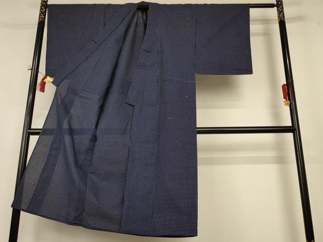 平和屋着物*夏物 男性 小紋・浴衣兼用 綿絽 格子 綿 逸品 AABH9485jd