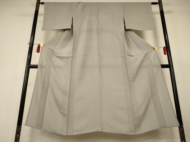 平和屋着物*夏物 色無地 絽 絹鼠色 正絹 逸品 AABH9491jd