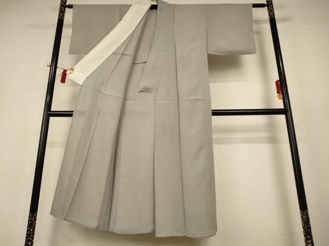 平和屋着物*夏物 色無地 絽 絹鼠色 正絹 逸品 AABH9491jd