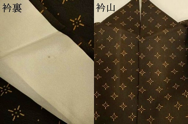 平和屋着物*夏物 小紋 紗 舞花文 正絹 逸品 AABH9495jd