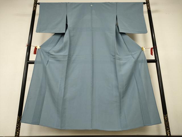 平和屋着物*夏物 色無地 絽 湊鼠色 正絹 逸品 AABH9498jd