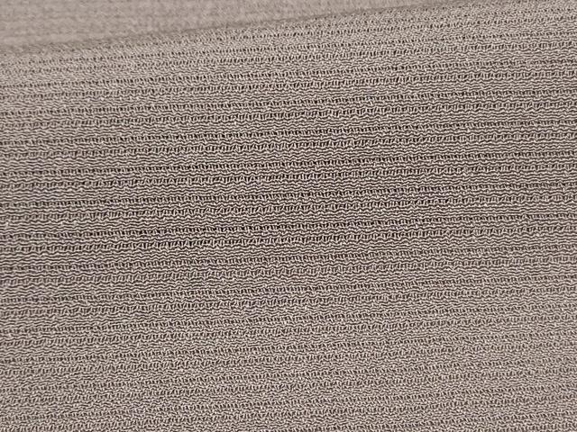 平和屋着物*夏物 松山伸監修 色無地 絽縮緬 茶鼠色 正絹 逸品 AABH9502jd