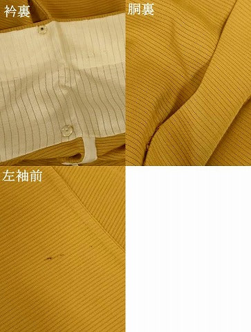 平和屋着物*夏物 色無地 絽 黄橡色 正絹 逸品 AABH9504jd