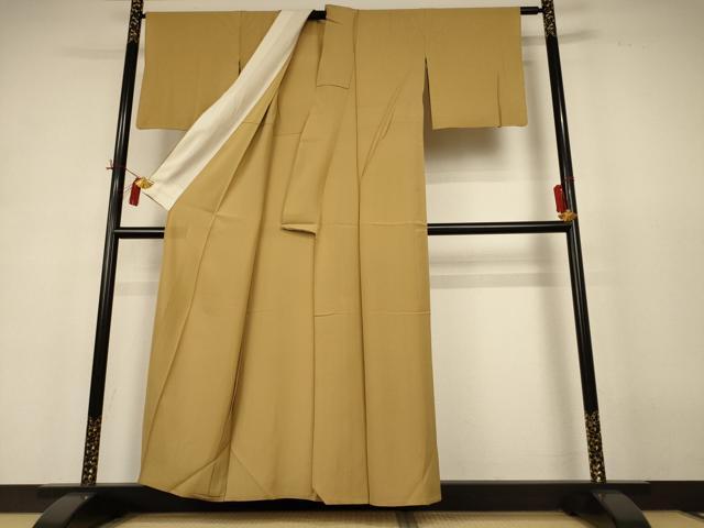 平和屋着物*夏物 色無地 絽 黄橡色 正絹 逸品 AABH9504jd