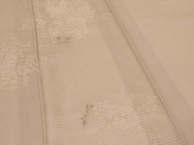 平和屋着物*夏物 訪問着 絽 刺繍 草花文 勝虫 正絹 逸品 AABH9505jd