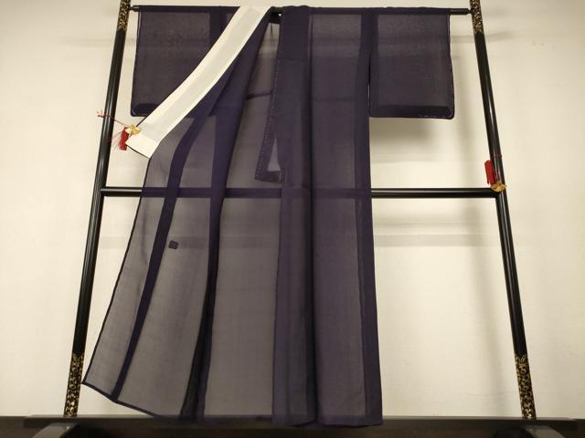 平和屋着物*夏物 色無地 紗 黒紅色 正絹 逸品 AABH9513jd