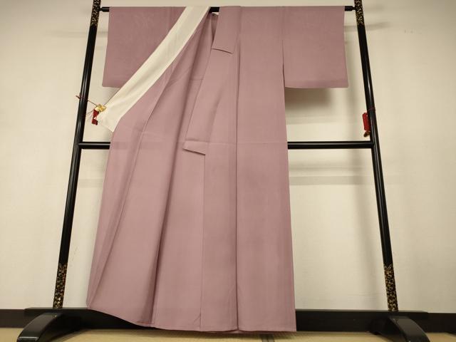 平和屋着物*夏物 色無地 絽 薄柿色 正絹 逸品 AABH9515jd