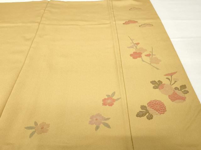 平和屋着物●訪問着 絞り 遠山花文 金彩 正絹 逸品 AABH9523ck