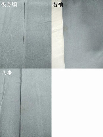 平和屋着物●上質な色無地 鼠色 正絹 逸品 AABH9524ck