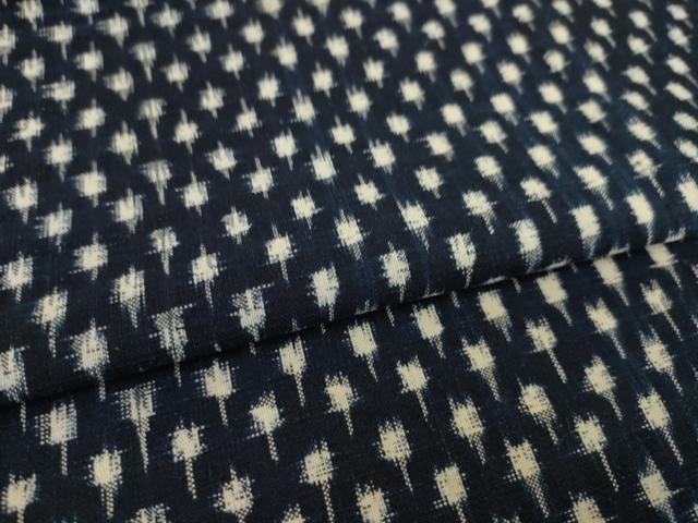 平和屋着物●久留米絣 単衣 矢羽根文 綿 逸品 AABH9545ck