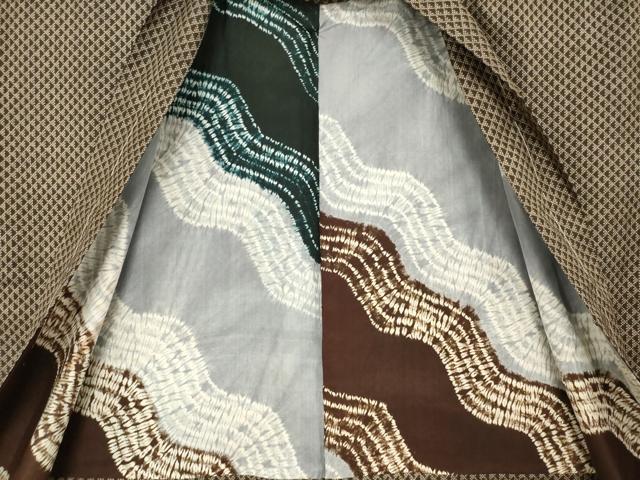 平和屋着物●男性 本場大島紬 アンサンブル 鱗文様 一元7マルキ 正絹 逸品 AABH9564ck