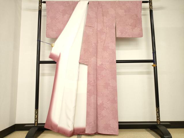平和屋着物●江戸小紋 雪輪重ね文 正絹 逸品 AABH9565ck