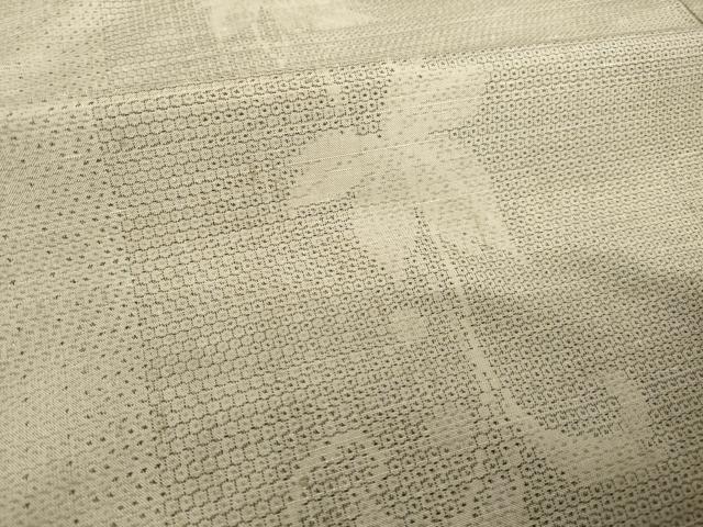平和屋着物●結城紬 120亀甲 唐草文 正絹 逸品 AABH9566ck