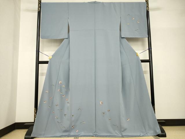 平和屋着物●訪問着 総刺繍 宝尽くし 金糸 ロング丈 正絹 逸品 AABH9568ck