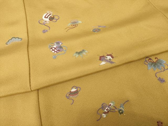 平和屋着物●訪問着 総刺繍 宝尽くし 上代28万 ロング丈 正絹 逸品 AABH9577ck