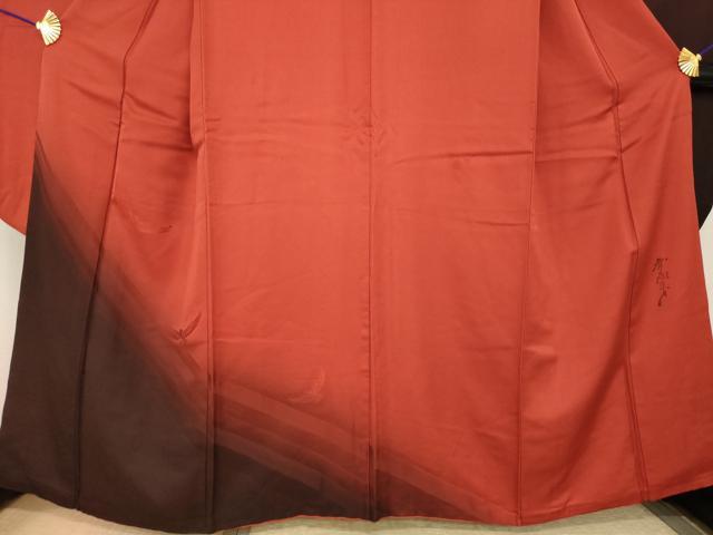 平和屋着物●染色作家 斉藤三才 振袖 三才鳥 暈し染め 正絹 逸品 AABH9579ck