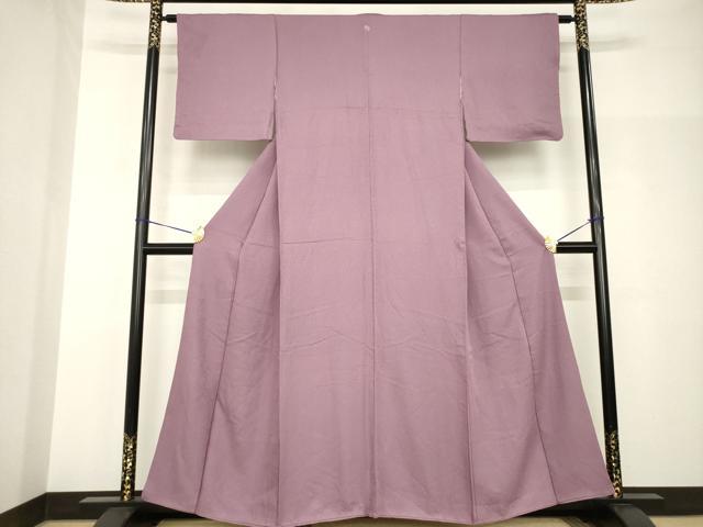 平和屋着物●上質な色無地 濃色 正絹 逸品 AABH9581ck