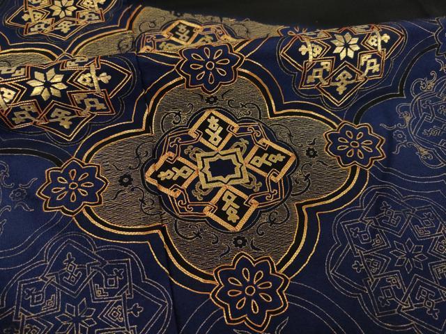 平和屋着物●創業460年・千總 黒留袖 駒刺繍 飾花文 金彩 高島屋扱い 正絹 逸品 AABH9596ck