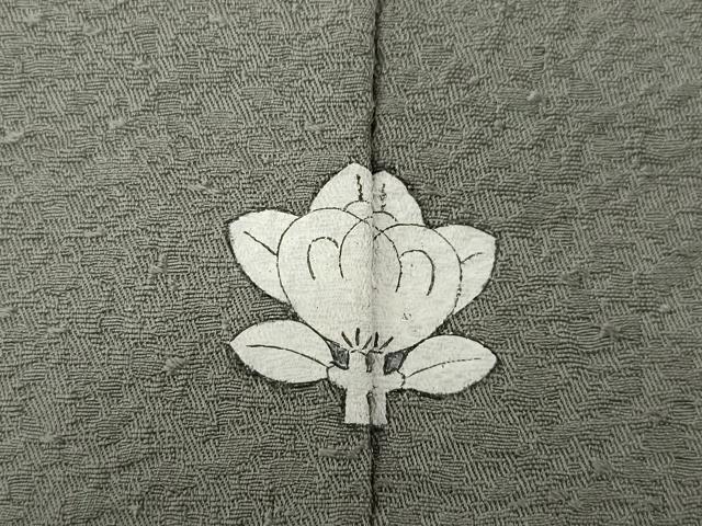 平和屋着物●上質な色無地 作家物 煤色 正絹 逸品 AABH9600ck