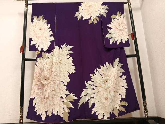 平和屋着物●アンティーク 大正ロマン 訪問着 牡丹 金彩 正絹 逸品 AABH9601ph