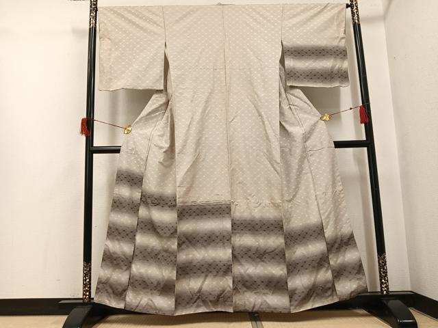 平和屋着物●花織 紬 訪問着 正絹 逸品 AABH9604ph