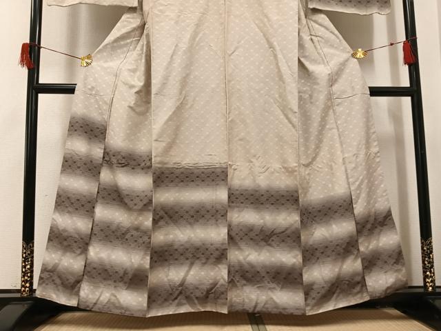平和屋着物●花織 紬 訪問着 正絹 逸品 AABH9604ph
