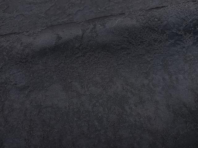 平和屋着物●上質な色無地 本藍 紋意匠 藍鉄色 正絹 逸品 AABH9618ph