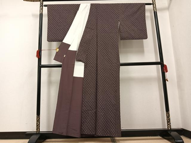 平和屋着物●上質な小紋 総絞り 正絹 逸品 AABH9623ph