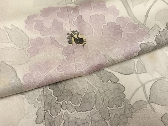 平和屋着物●訪問着 手描き 草花文 正絹 逸品 AABH9626ph