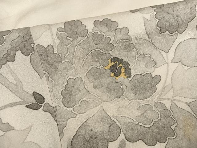 平和屋着物●訪問着 手描き 草花文 正絹 逸品 AABH9626ph