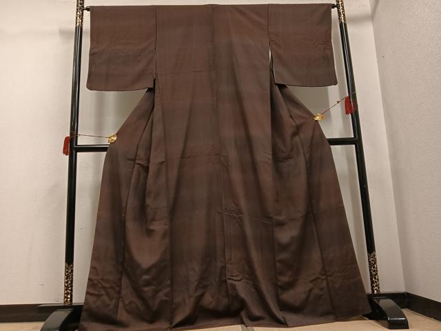 平和屋着物●お召 霞文 暈し染め 正絹 逸品 AABH9633ph