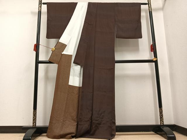 平和屋着物●お召 霞文 暈し染め 正絹 逸品 AABH9633ph