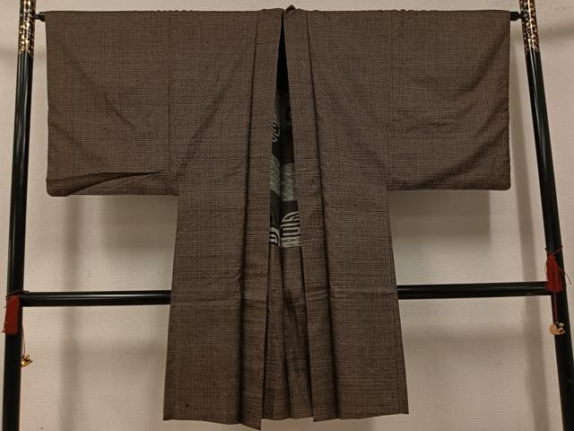 平和屋着物●男性 男柄の最高峰 西郷柄 西郷絣 本場大島紬 アンサンブル 正絹 逸品 AABH9635ph