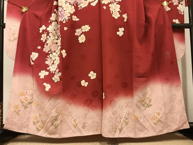 平和屋着物●ファッションブランド hiromichi nakano ヒロミチナカノ 振袖 花蝶文 銀通し地 正絹 逸品 AABH9638ph