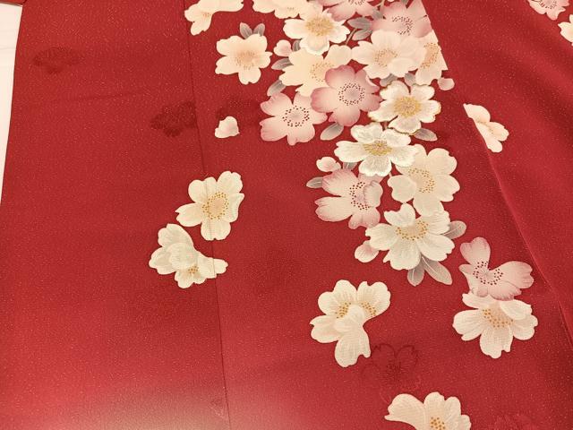 平和屋着物●ファッションブランド hiromichi nakano ヒロミチナカノ 振袖 花蝶文 銀通し地 正絹 逸品 AABH9638ph