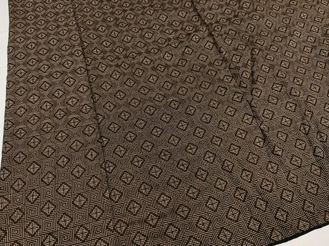 平和屋着物●アンティーク大島 本場大島紬 菱文 正絹 逸品 AABH9662ph