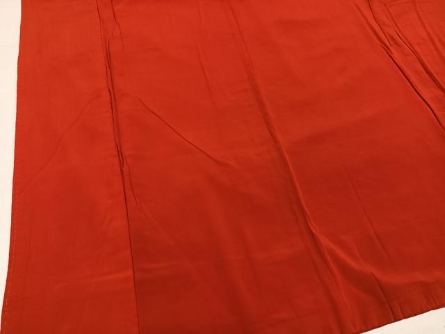 平和屋着物●アンティーク 大正ロマン 長襦袢 袷 色無地 緋色 正絹 逸品 AABH9672ph