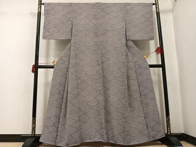 平和屋着物●上質な小紋 幾何学文様 正絹 逸品 AABH9676ph