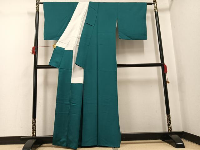 平和屋着物●上質な色無地 草木染 花地紋 天鵞絨色 正絹 逸品 AABH9697ph