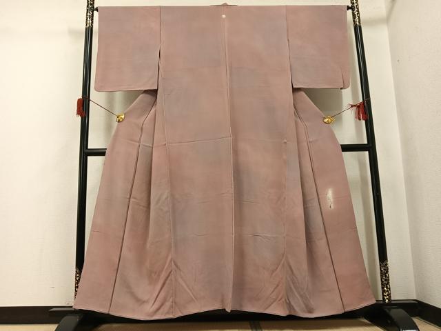 平和屋着物●染色作家 斉藤三才 小紋 霞文 暈し染め 正絹 逸品 AABH9698ph