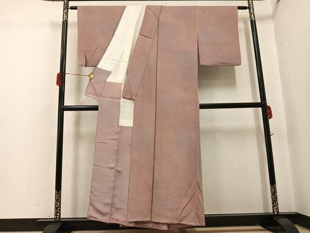 平和屋着物●染色作家 斉藤三才 小紋 霞文 暈し染め 正絹 逸品 AABH9698ph