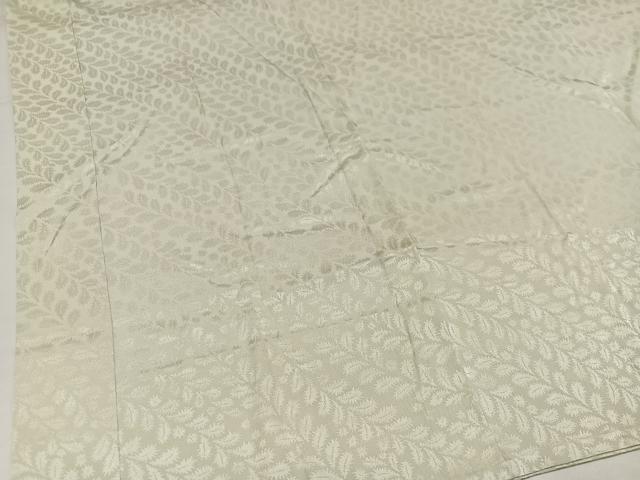 平和屋着物●長襦袢 無双仕立て 草木地紋 練色 正絹 逸品 AABH9706ph