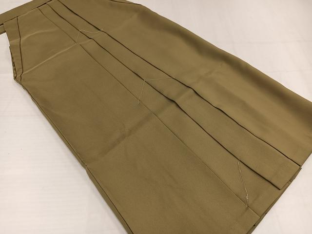 平和屋着物●女性 行灯袴 色無地 油色 未使用 AABH9707ph