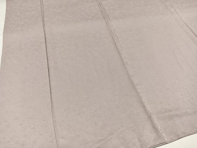 平和屋着物●上質な色無地 草花地紋 枯野色 さが美扱い 正絹 逸品 AABH9708ph