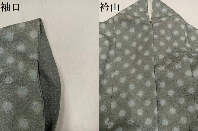 平和屋着物●樋熊哲也 訪問着 辻が花 絞り 手描き 小紋 丸文 正絹 逸品 AABH9721ph