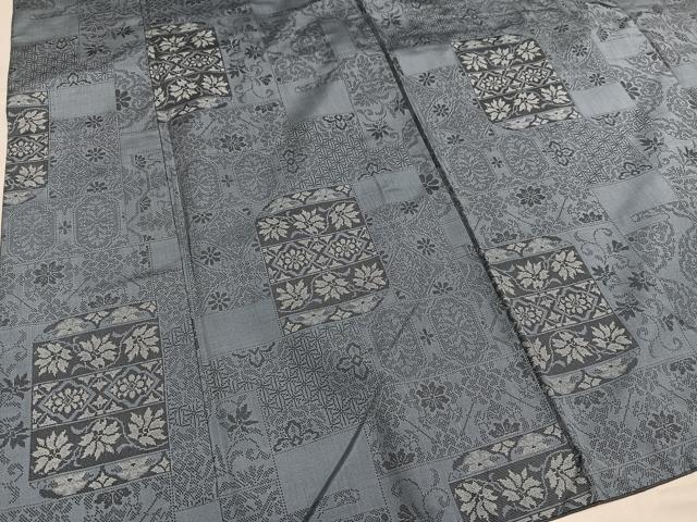 平和屋着物●本場大島紬 カタス9マルキ 更紗唐草文 正絹 逸品 AABH9730ph