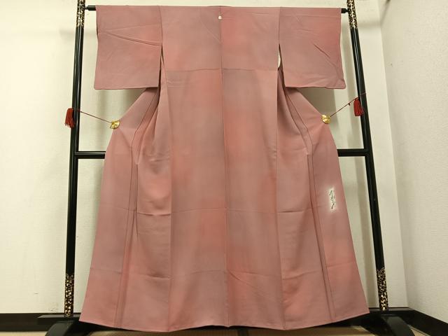平和屋着物●染色作家 斉藤三才 小紋 霞文 暈し染め 正絹 逸品 AABH9738ph