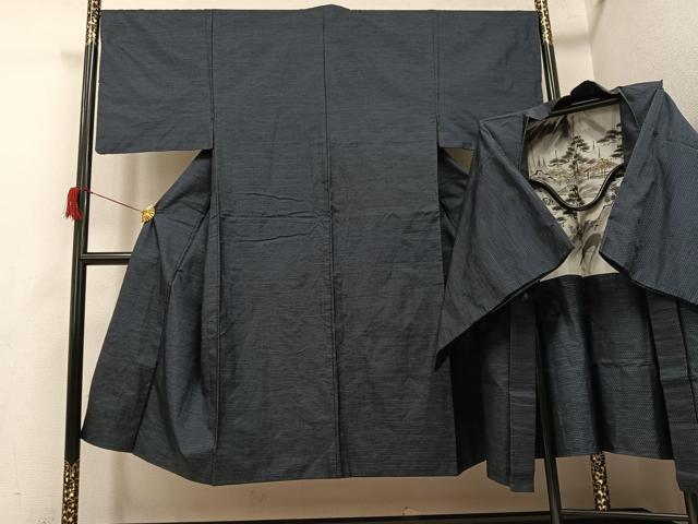 平和屋着物○男性 本場大島紬 アンサンブル 正絹 逸品 AABH9741ph