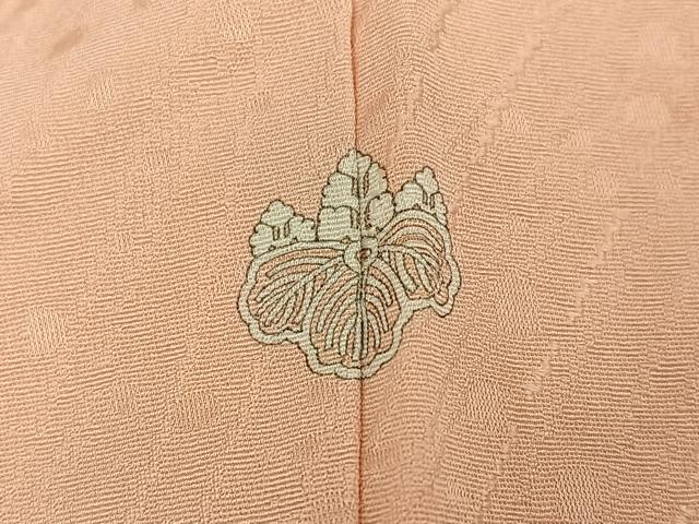 平和屋着物●上質な色無地 霞地紋 一斤染色 正絹 逸品 AABH9743ph